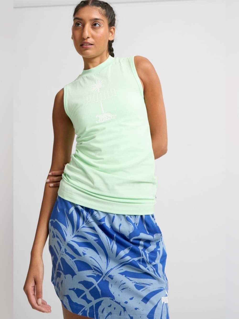 Puma Ladies' Sleeveless Tank Top in Light Green